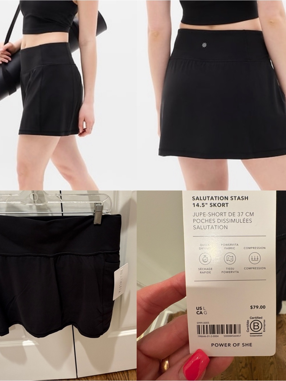 Athleta Salutation Stash Skort
